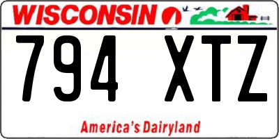 WI license plate 794XTZ