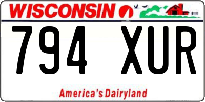 WI license plate 794XUR