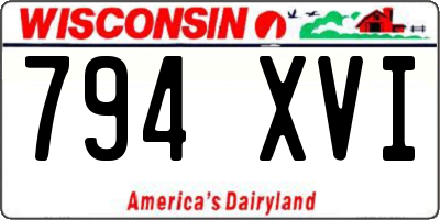 WI license plate 794XVI