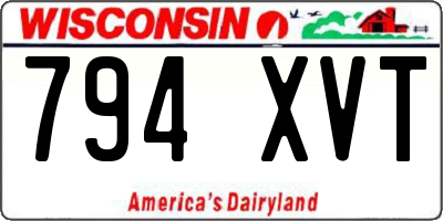 WI license plate 794XVT