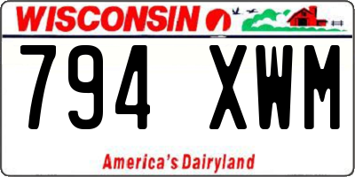 WI license plate 794XWM