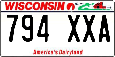 WI license plate 794XXA