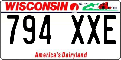 WI license plate 794XXE