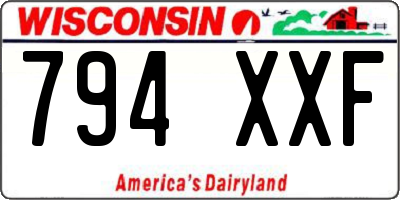 WI license plate 794XXF