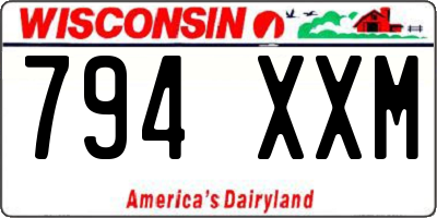 WI license plate 794XXM