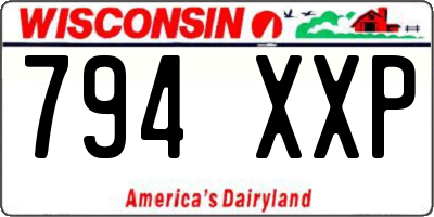 WI license plate 794XXP