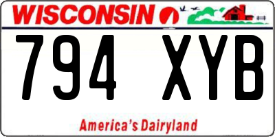 WI license plate 794XYB