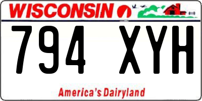 WI license plate 794XYH