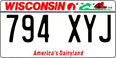 WI license plate 794XYJ