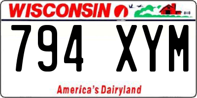 WI license plate 794XYM