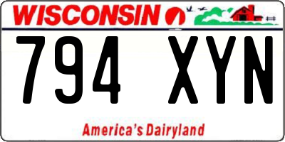 WI license plate 794XYN
