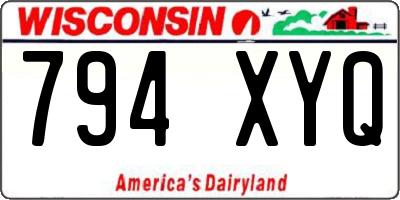 WI license plate 794XYQ