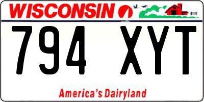 WI license plate 794XYT
