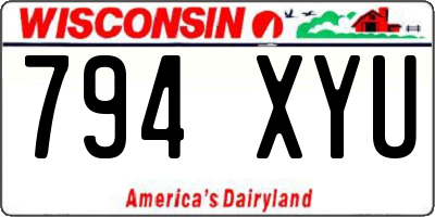 WI license plate 794XYU