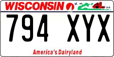 WI license plate 794XYX