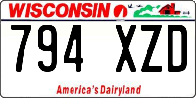 WI license plate 794XZD