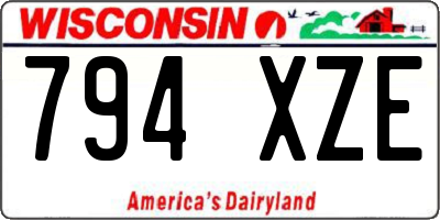 WI license plate 794XZE