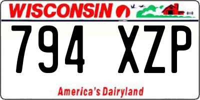 WI license plate 794XZP