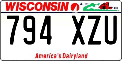 WI license plate 794XZU