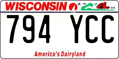 WI license plate 794YCC