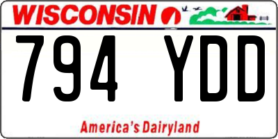 WI license plate 794YDD