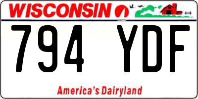 WI license plate 794YDF