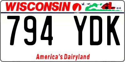 WI license plate 794YDK