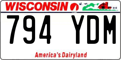 WI license plate 794YDM