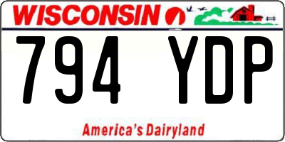 WI license plate 794YDP