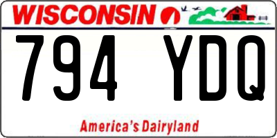 WI license plate 794YDQ