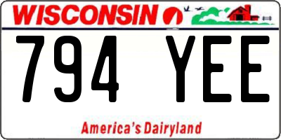WI license plate 794YEE