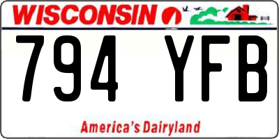 WI license plate 794YFB