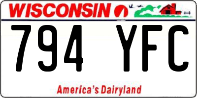 WI license plate 794YFC