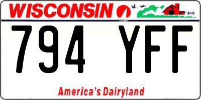 WI license plate 794YFF