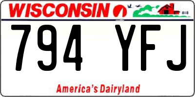 WI license plate 794YFJ