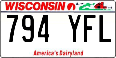 WI license plate 794YFL