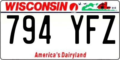 WI license plate 794YFZ