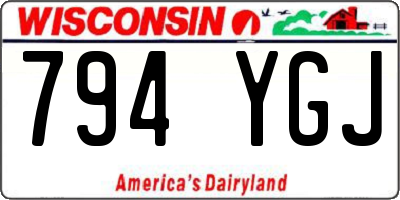 WI license plate 794YGJ