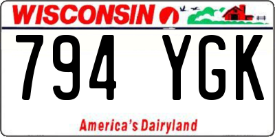 WI license plate 794YGK