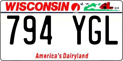 WI license plate 794YGL