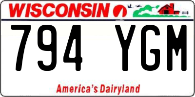 WI license plate 794YGM