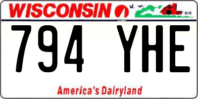 WI license plate 794YHE