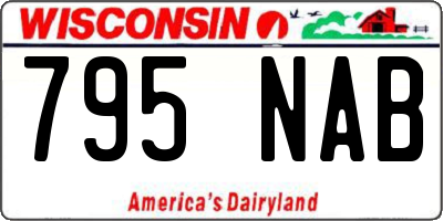 WI license plate 795NAB