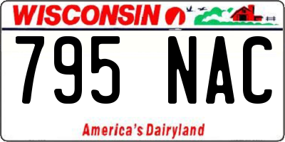 WI license plate 795NAC