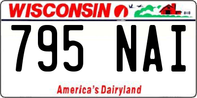 WI license plate 795NAI