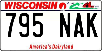 WI license plate 795NAK