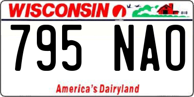 WI license plate 795NAO