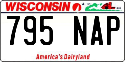 WI license plate 795NAP
