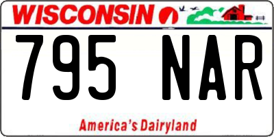 WI license plate 795NAR