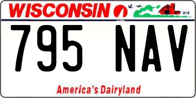 WI license plate 795NAV